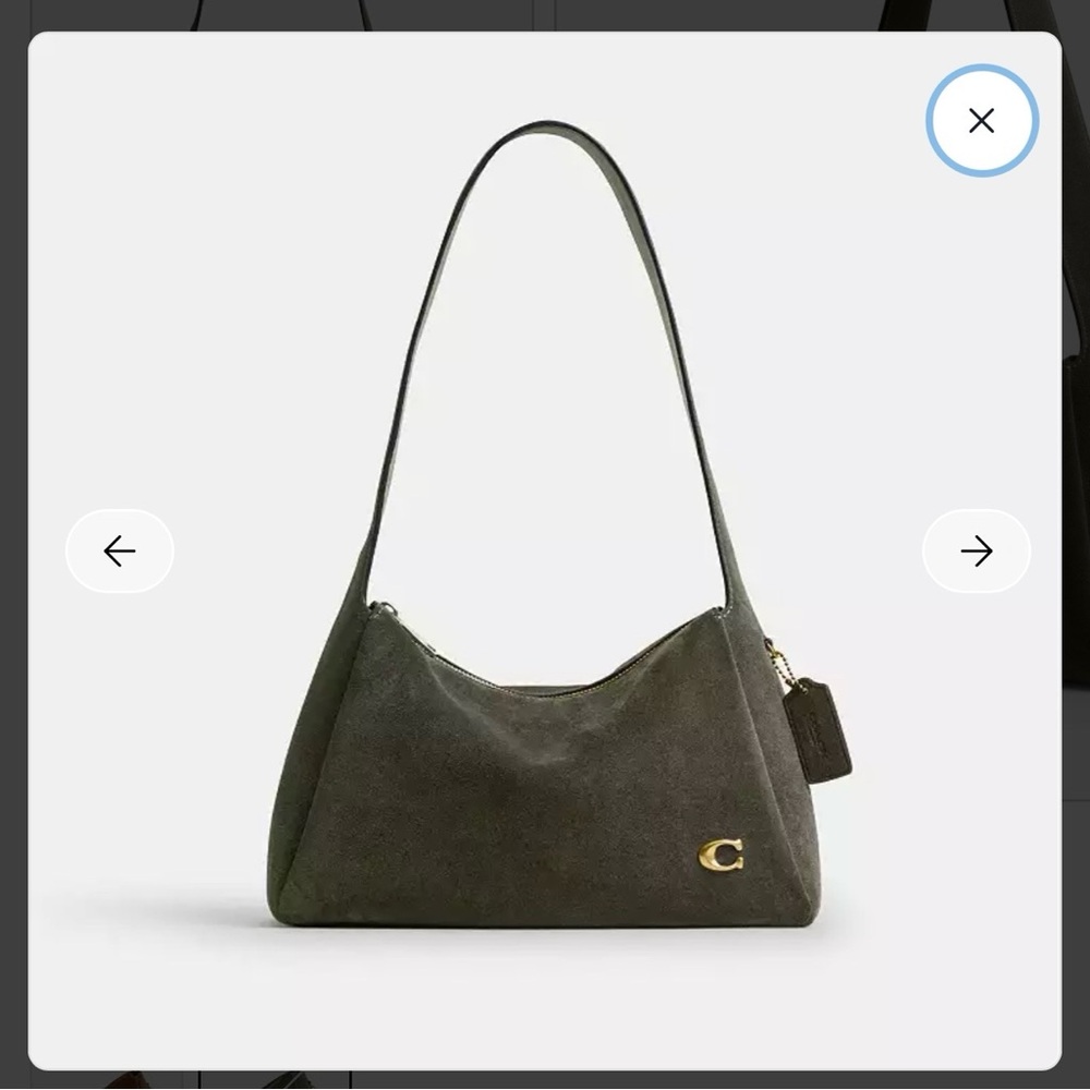 Coach Lola in olive suede